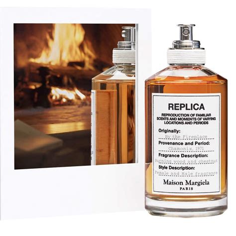 replica perfume with vanilla|maison margiela by the fireplace.